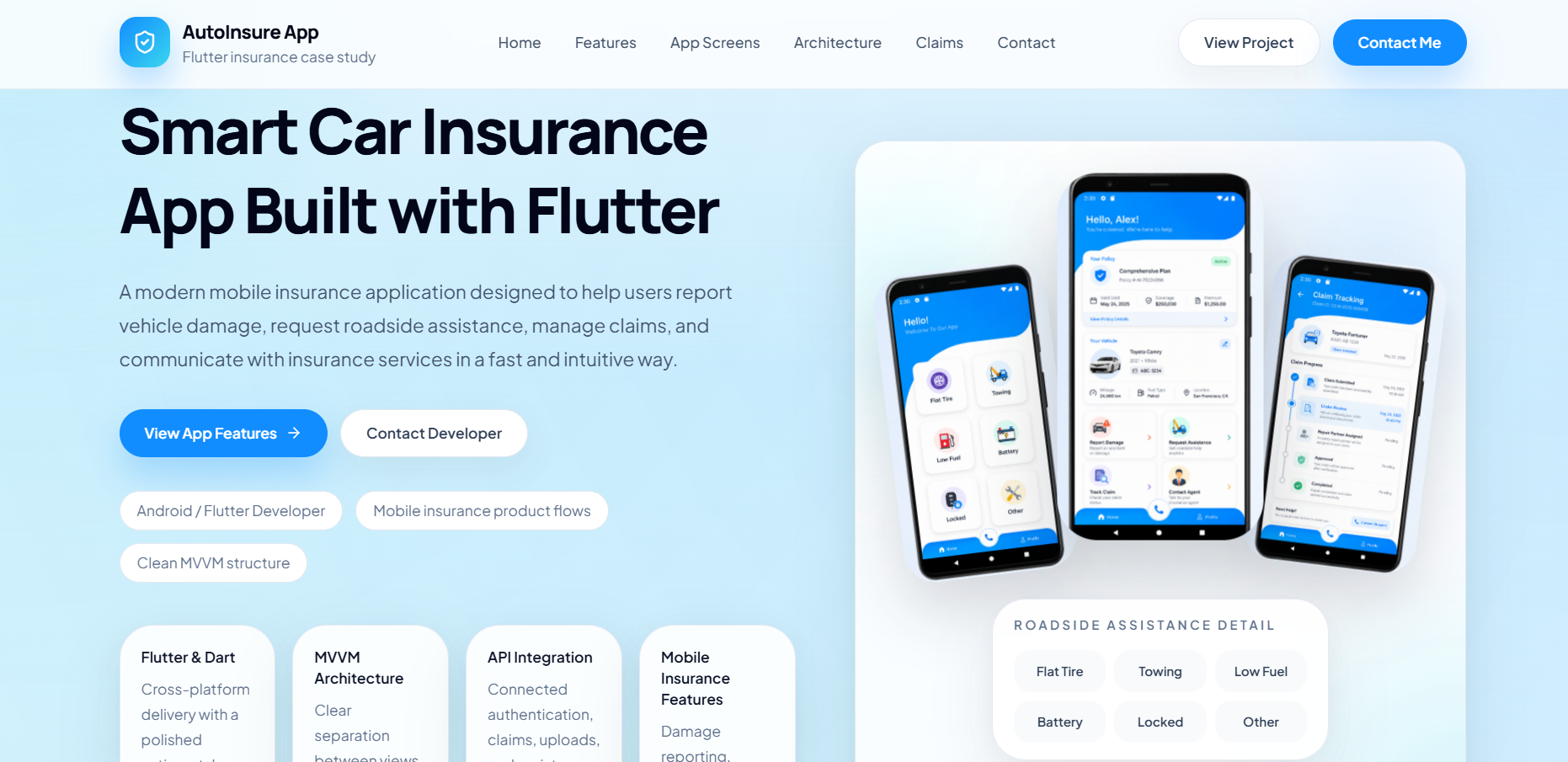 Car Breakdown Management App project screenshot