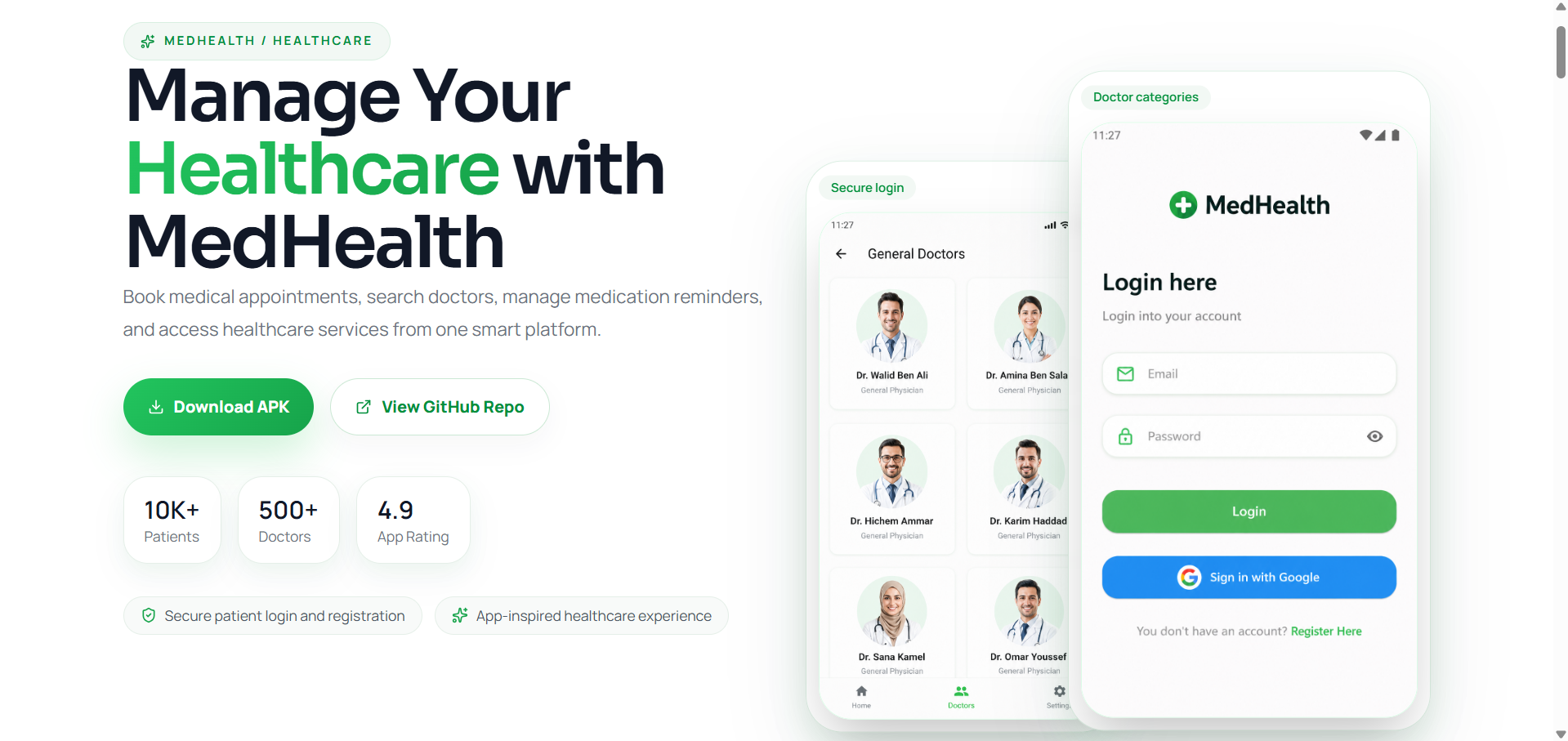 Healthcare Platform project screenshot